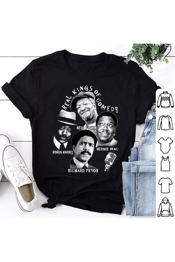Re al Kings Of Comedy Redd Foxx TShirt Black Classic