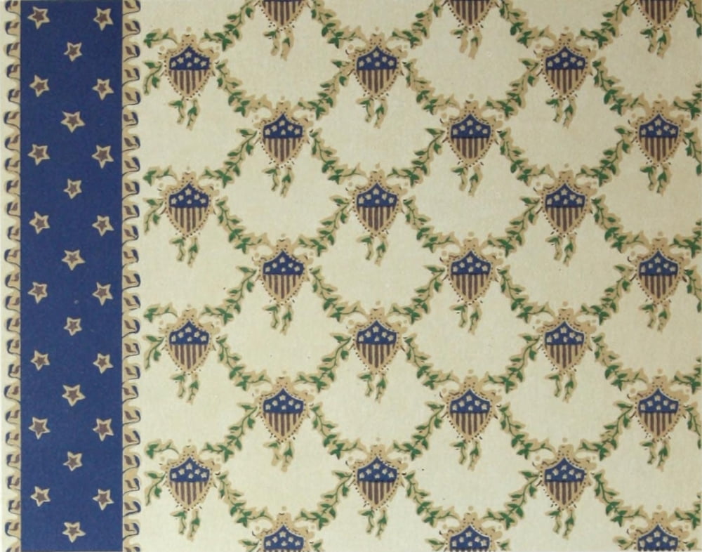 Re-creating old American designs in wall paper 1941 Bates House Canvas Art - Nancy McClelland (18 x 24)