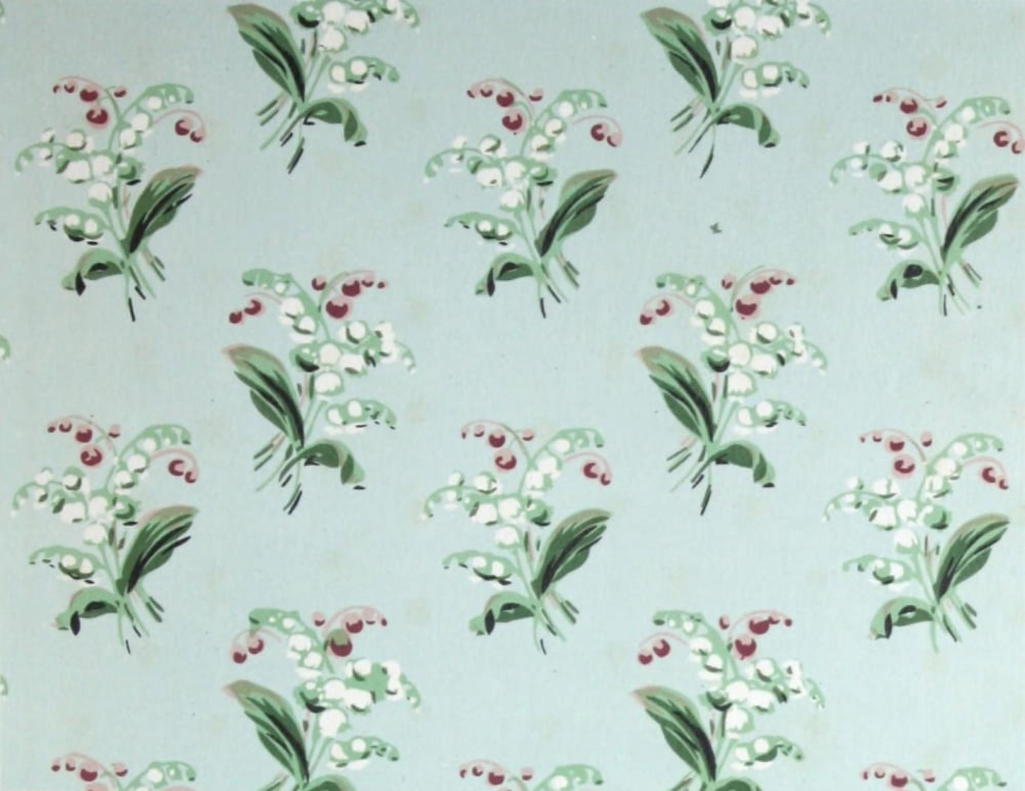 Re-creating old American designs in wall paper 1941 Lily of the Valley Canvas Art - Nancy McClelland (18 x 24)