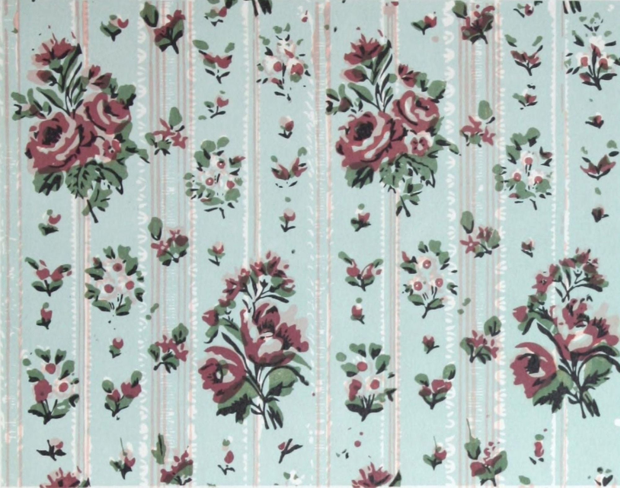 Re-creating old American designs in wall paper 1941 Nosegay Canvas Art - Nancy McClelland (18 x 24)