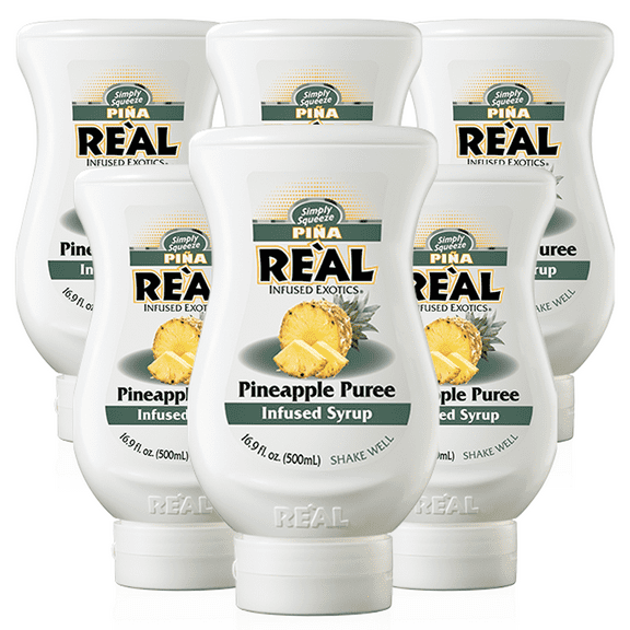 Rel Infused Exotics Simply Squeeze Pineapple Infused Syrup 16.9oz Bottle for Mixologists, Chefs, Cooks | 6 PACK