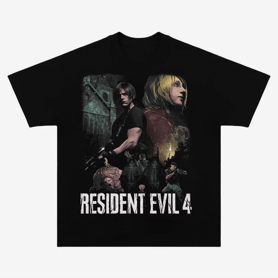 Re.si.dent Evil 4 Tee, Retro Vintage Classic Game Fan T Shirt Reprint S-5XL