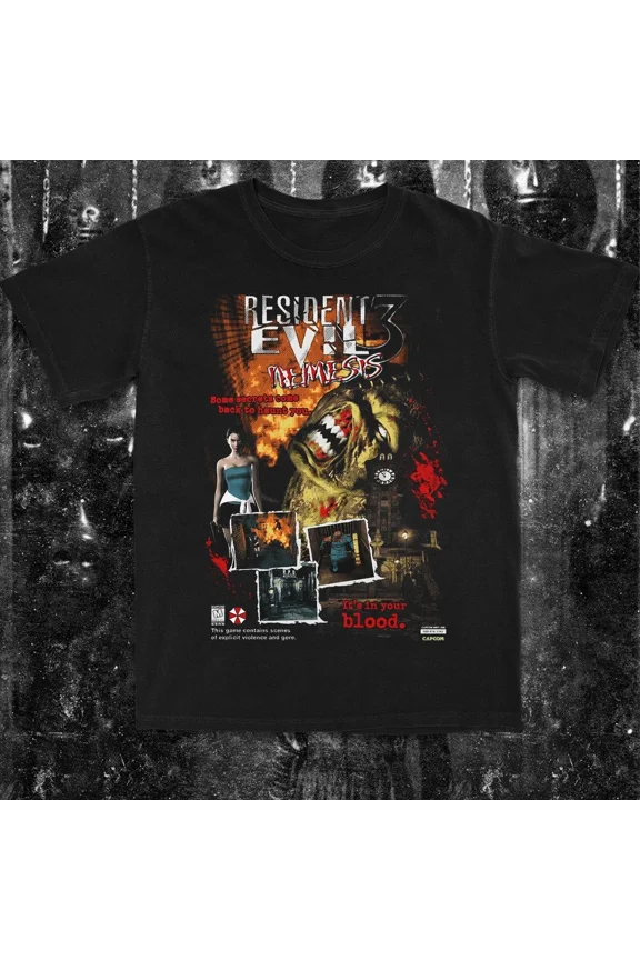 Re-sident evil 3 Bootleg Tee Unisex Short Sleeve Shirt S-5XL