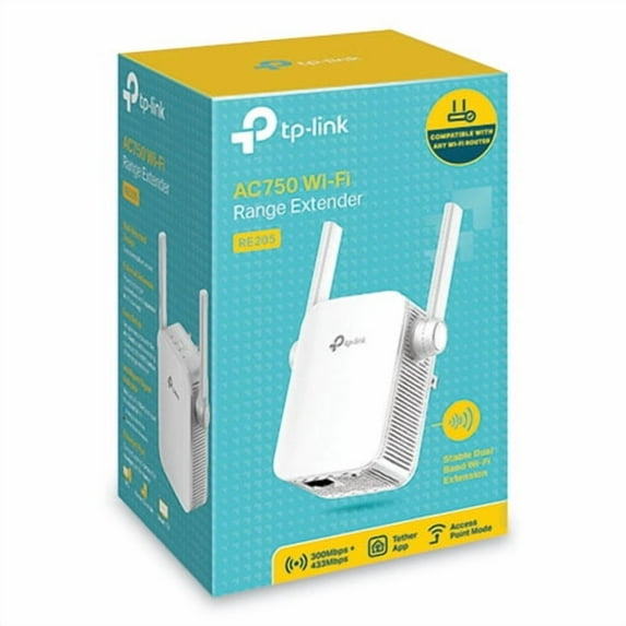 Re205 Ac750 Wi-Fi Range Extender, 1 Port, Dual-Band 2.4 Ghz/5 Ghz | Bundle of 2 Each