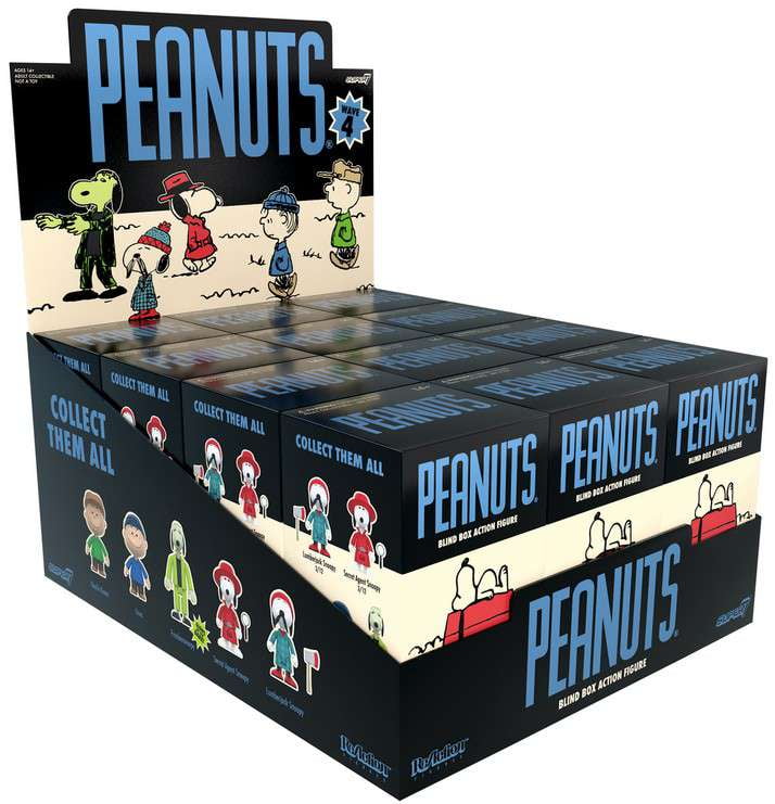 Super7 - Peanuts - Reaction Blind Box Wv4 - Snoopy 12pc Flat