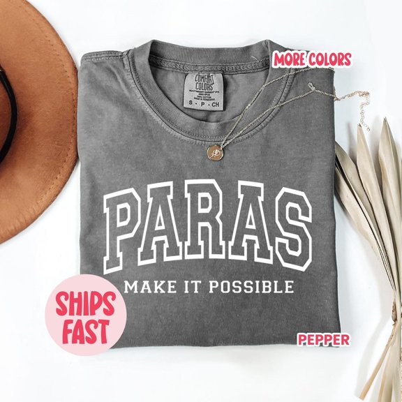 ReActiva Paraprofessional And Sped Para Support Shirt – Teacher Aide Tee & Classroom Essential For Special Education Helpers (Tch_081) Full Size S-5XL