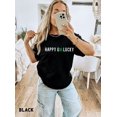 thumbnail image 1 of ReActiva St. Patricks Lucky Shirt, , Happy Go Lucky Tee, Lucky Green St Patricks Day Group Shirts, Family Shirts, St Patricks Full Size S-5XL, 1 of 5