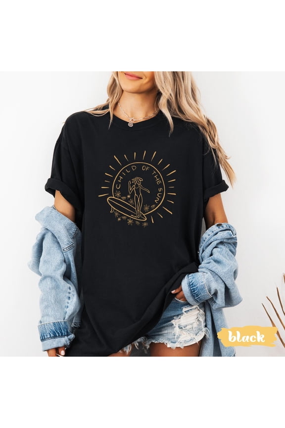 ReActiva Surf Sunset T-Shirt, Surf Art Shirt, Waves, Ocean Tee, Beach, Summer Apparel, Minimalist Surf Tee, Surfer , Unisex Tee Full Size S-5XL
