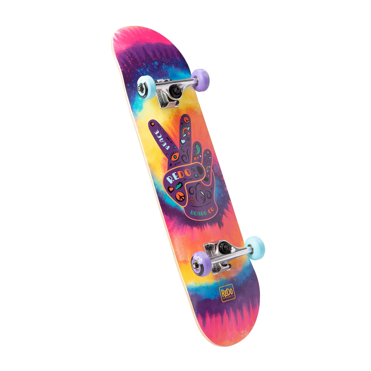 ReDo Skateboard 31" x 7.75" Gallery Pop Complete Skateboard Board Peace for Girls, Kids - Walmart.com