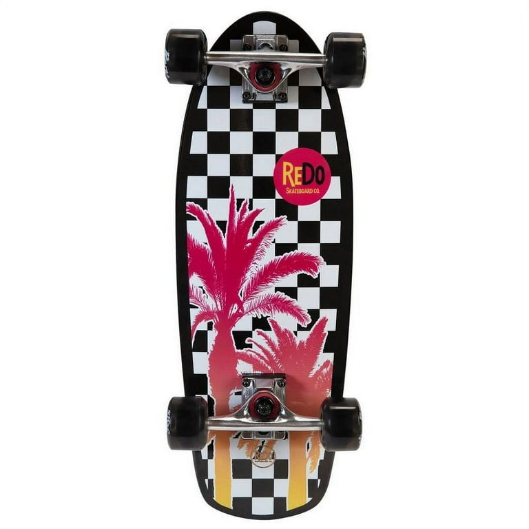 ReDo Skateboard Co. Shorty Cruiser Palm Checkers Skateboard