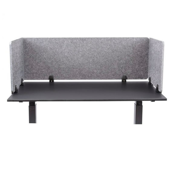 ReFocus™ Raw Clamp-On Acoustic Desk Divider – Reduce Noise and Visual Distractions with this Lightweight Desk Mounted Privacy Panel (Castle Gray, 47.25"  x 16" , 23.6"  x 16" , & 23.6"  x 16" )