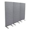 thumbnail image 1 of ReFocus™ Raw Freestanding Acoustic Room Divider 3 Pack – Reduce Noise and Visual Distractions with this Lightweight Room Separator (Castle Gray, 24" X 62"), 1 of 5