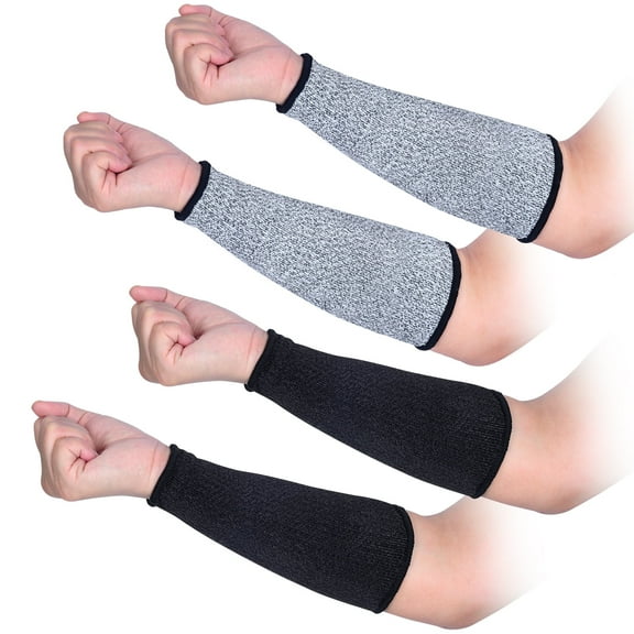 ReHaffe Arm Protectors for Thin Skin and Bruising Level 5 cut resistance Forearm Sleeves 10" Comfortable for Women Men Garden Repair Work(2 Pairs )