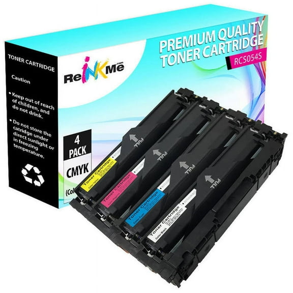ReInkMe Compatible 054 Black & Color Toner Cartridge Set for Canon LBP622Cdw