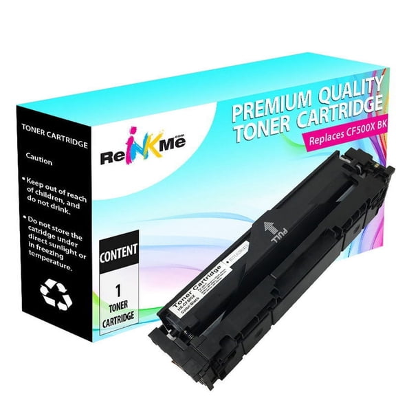 ReInkMe Compatible CF500X 202X Black High Yield Toner Cartridge for HP M281 M254