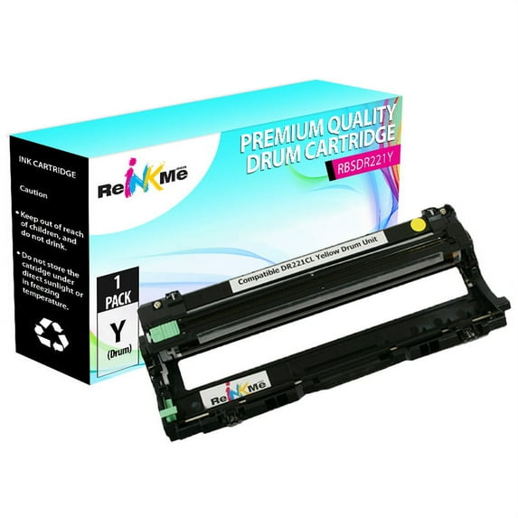 ReInkMe Compatible DR-221CL Yellow Drum Unit for Brother HL-3140 MFC-9130 9330