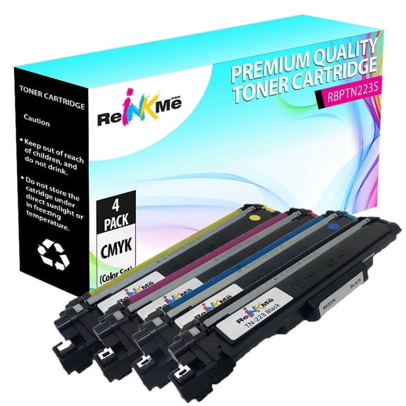ReInkMe Compatible TN-223 Black & Color Toner Cartridge Set for Brother HL-L3270