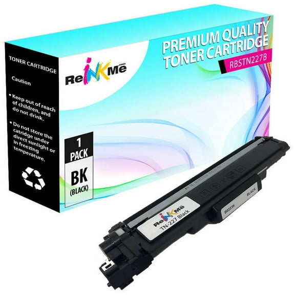 ReInkMe Compatible TN-227BK High Yield Black Toner Cartridge for Brother