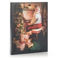 thumbnail image 1 of ReLIVE Decorative Expressions Light Up Canvas Christmas Sign Santa Playing Piano, 1 of 7