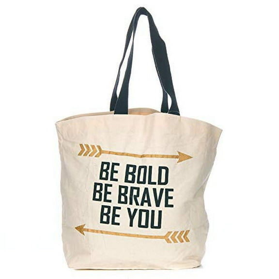 ReLive Cotton Canvas Tote - Reusable Bag with Handles - Be Bold Be Brave Be You