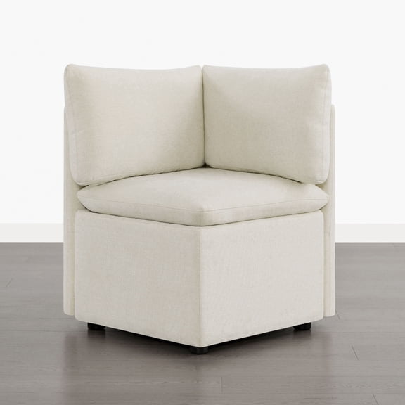 ReNest Storage Banquette Corner Seat, Modular Sofa for Living Room & Bedroom, Linen