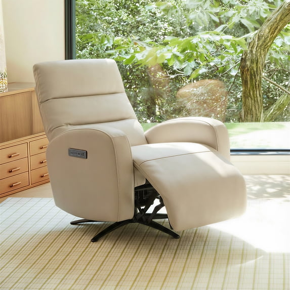 ReNest Triple-Motor Power Recliner with 270° Swivel, Italian Modern Design, USB & Type-C Charging,Cream