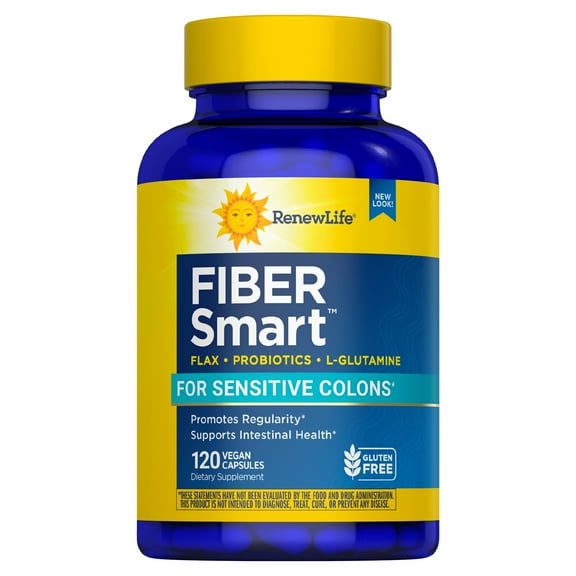Adult Fiber Supplement | Fiber Smart | 120 Vegetarian Capsules | by Renew Life