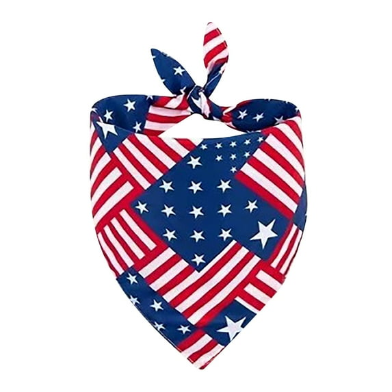ReTeiv 4th of July Decorations Independence Day Dog Bandana Adjustable Holiday Party Birthday Pet Independence Day Bandana Cat Scarf