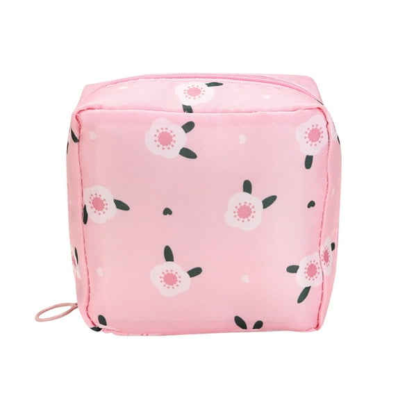 ReTeiv Ankas Portable Sanitary Napkin Storage Box Large Capacity Key Coin Purse Jewelry Storage Box Waterproof Cotton Sanitary Napkin Packaging Box