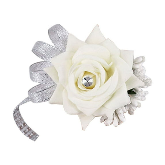 ReTeiv Artificial Flowers for Decoration Wrist Corsage Bracelet, Corsage And Corsage Prom Rose Corsage Corsage Wristband Set For Wedding Anniversary Prom Party