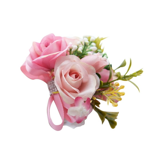 ReTeiv Artificial Flowers for Decoration Wrist Corsage Bracelet, Prom Wrist Flower, Prom Colorful Rose Decoration, Colorful Flower Wristband, Suitable For Wedding Anniversary Prom Party Artificial