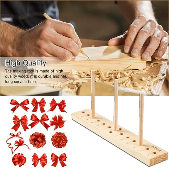 ReTeiv Bow Making Tool Brooch Gift Party Decorative Wreath Long Bow Maker
