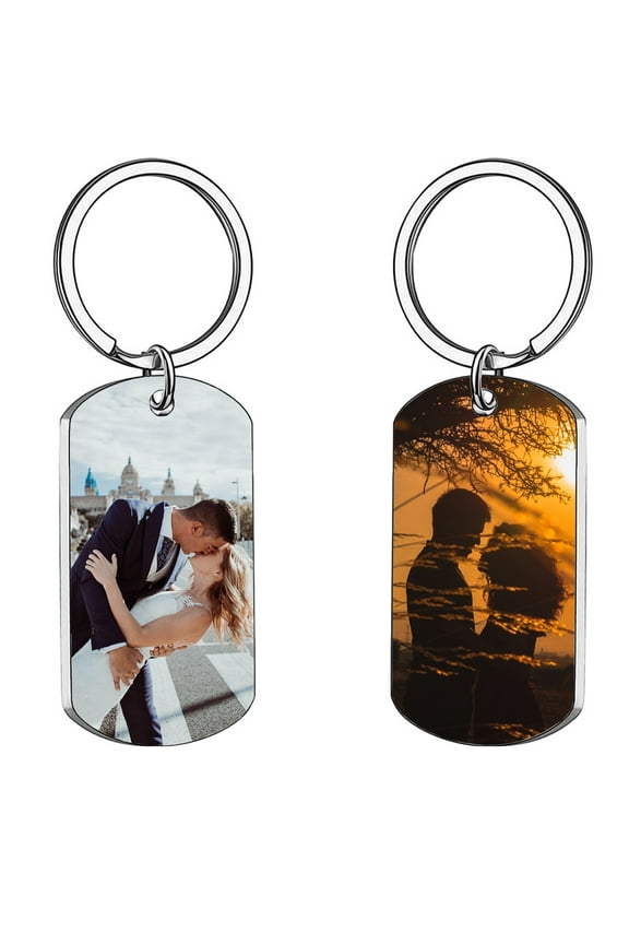 Double-sided Personal Photo Customization Keychain with Picture Custom Double Sided Keyring Customized Colorful Photo for Women Men Gifts