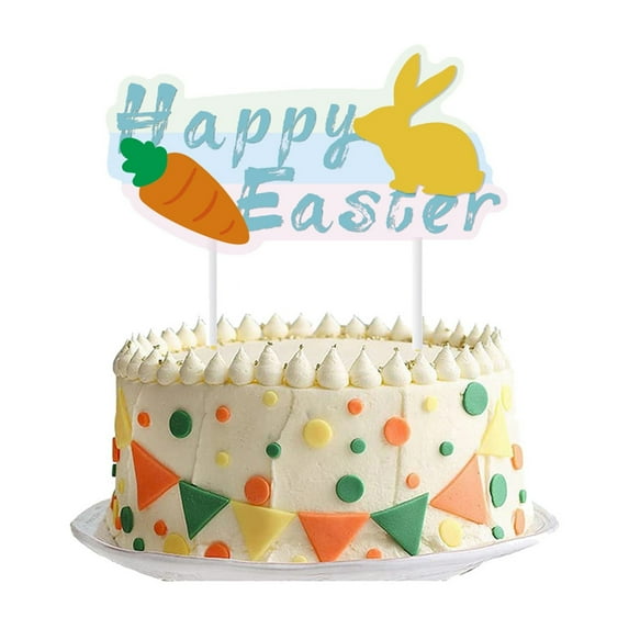 ReTeiv Easter Banner Decorations Happy Easter Bunny Bunting Garland Easter Decor For The Home Easter Party Decorations