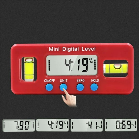 ReTeiv Electronic Spirit Level Digital Angle Finder Meter Protractor Gauge 3ml