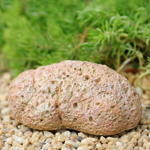 ReTeiv Fake Rocks Spare Key Storage,Decorative Stone Garden Ornament,Waterproof Real Looking Rocks Key Hider Practical Performance For Outdoor Yard