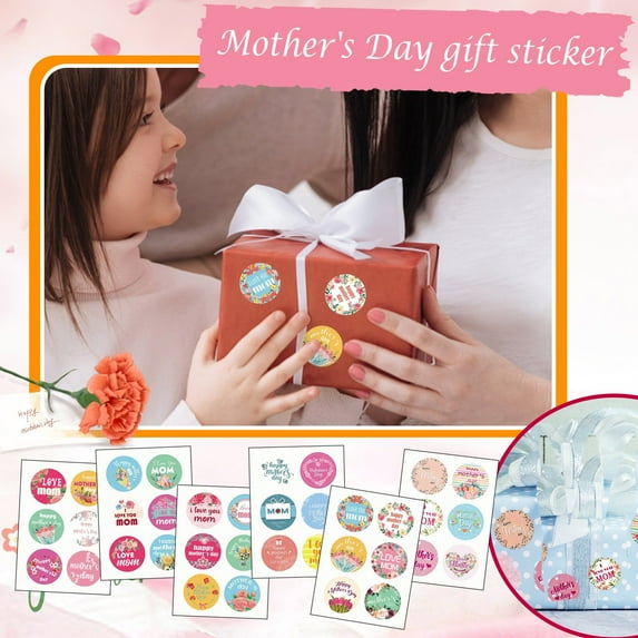 ReTeiv Mothers day gifts,Happy Mother Day Stickers,Floral Mom Labels Stickers In For Mother's Day Cards,Cookies,Envelopes Seals,Flowers And Gifts Wrapping Decoration