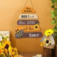 thumbnail image 1 of ReTeiv Home Decorations Bee Day Letter Hanger Door Sign Hanger Yellow Bee Wooden Hanger Decoration, 1 of 7