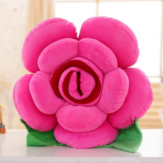 ReTeiv Home Decorations Rose Flower Throw Pillow, Valentine's Day Sofa Cushion Plush Decorative Pillow For Bed Home Pillows, Day Gifts For Mom