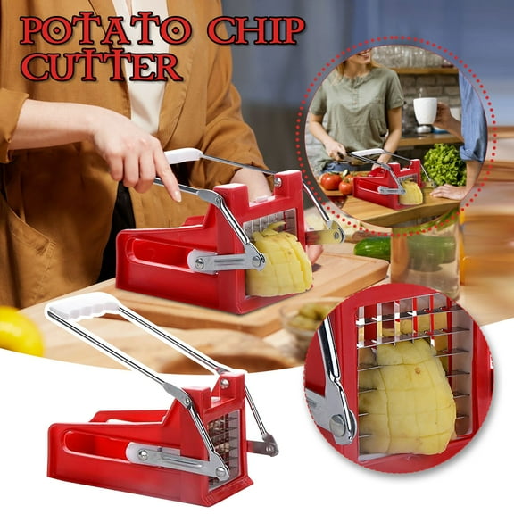 ReTeiv Home Kitchen Hand Push Potato Slicers Potato Slicers French Fries Divider