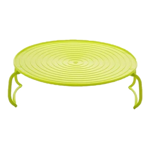 ReTeiv Kitchen Storage Rack Steaming Tray Multi-Purpose Plastic Microwave Cooking Tray Rack