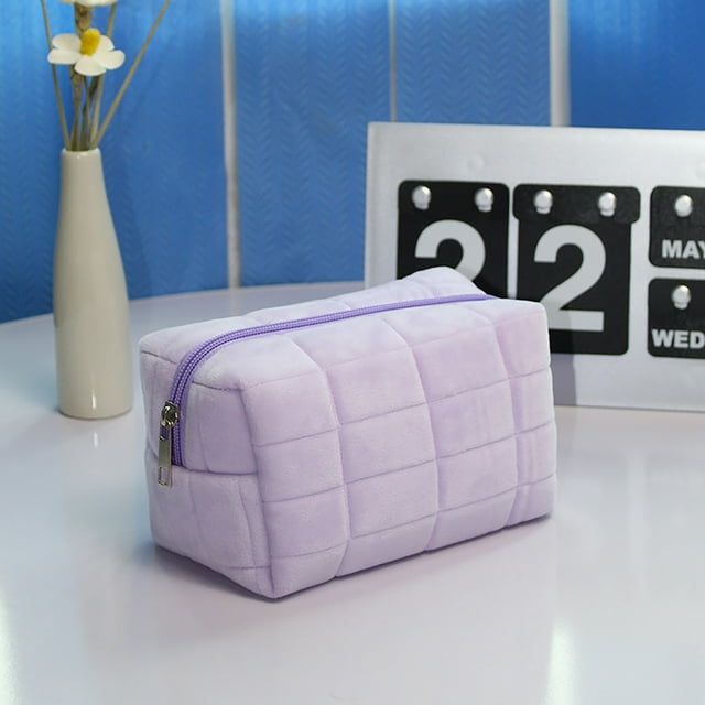 ReTeiv Quilted Makeup Bags Pouches For Women Small For Purse Cute ...