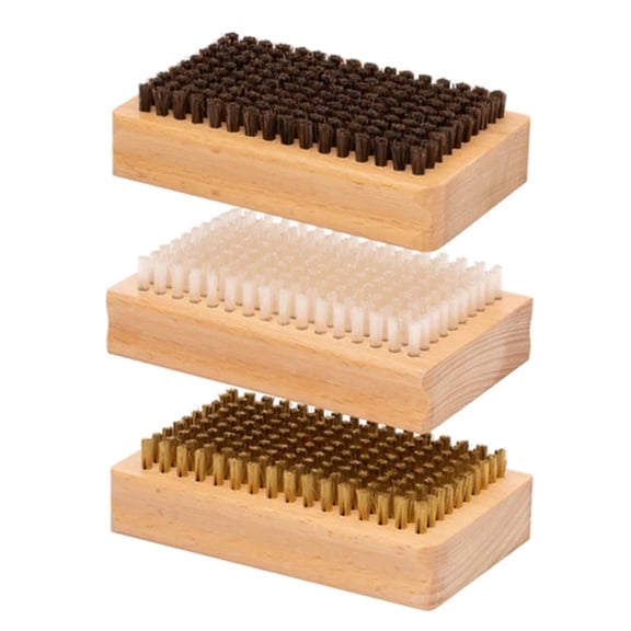 ReTeiv Snow Wax Brush, Cleaning Horse Hair, Oven Copper Wire Brush, Three Piece Set