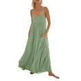 thumbnail image 1 of ReTeiv Summer Dresses for Women 2024,Women's Summer Sleeveless Dress Pleated Casual Maxi Dresses With Pockets, 1 of 7
