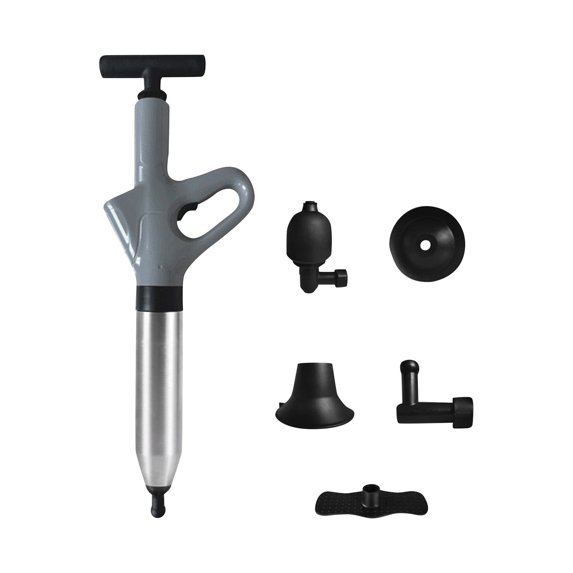 ReTeiv Toilet Plunger, High Pressure Spray With Real-time Pressure Gauge, Blockage Removal Tool, Stainless Steel Gas Plunger, Bathroom Toilet Plung