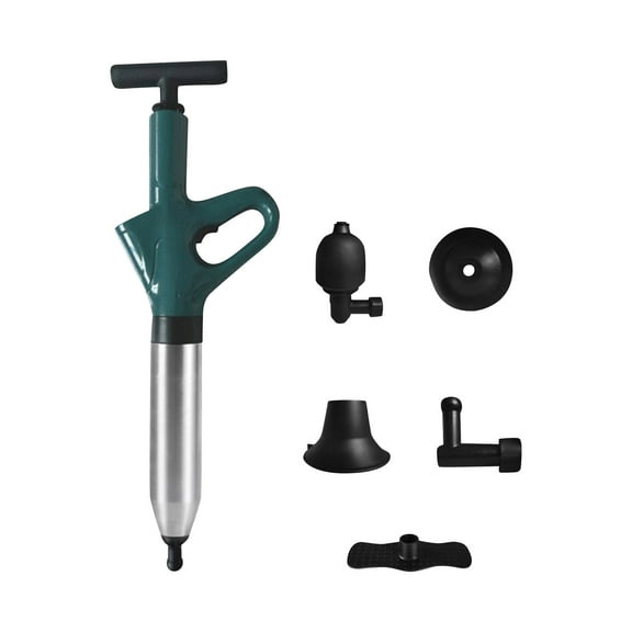 ReTeiv Toilet Plunger, High Pressure Spray With Real-time Pressure Gauge, Blockage Removal Tool, Stainless Steel Gas Plunger, Bathroom Toilet Plung