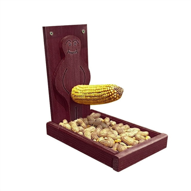 ReTeiv Wooden Small Wild Bird Feeder Bird Feeders Outdoor Bird Feeder