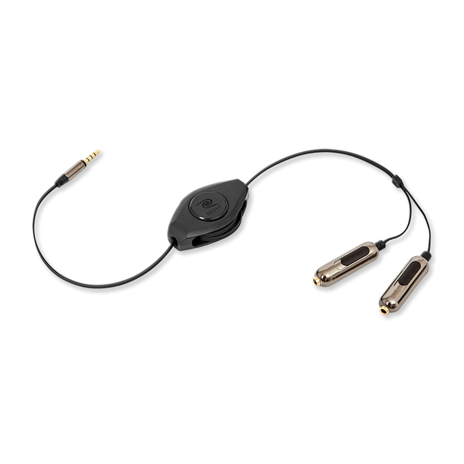 ReTrak ETPRSPLIT Premier Retractable 3.5 Mm Audio Headphone Splitter