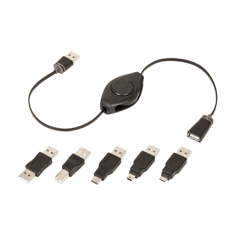 Retrak Premier Series USB Cable Kit, Universal, Retractable, 6 Feet