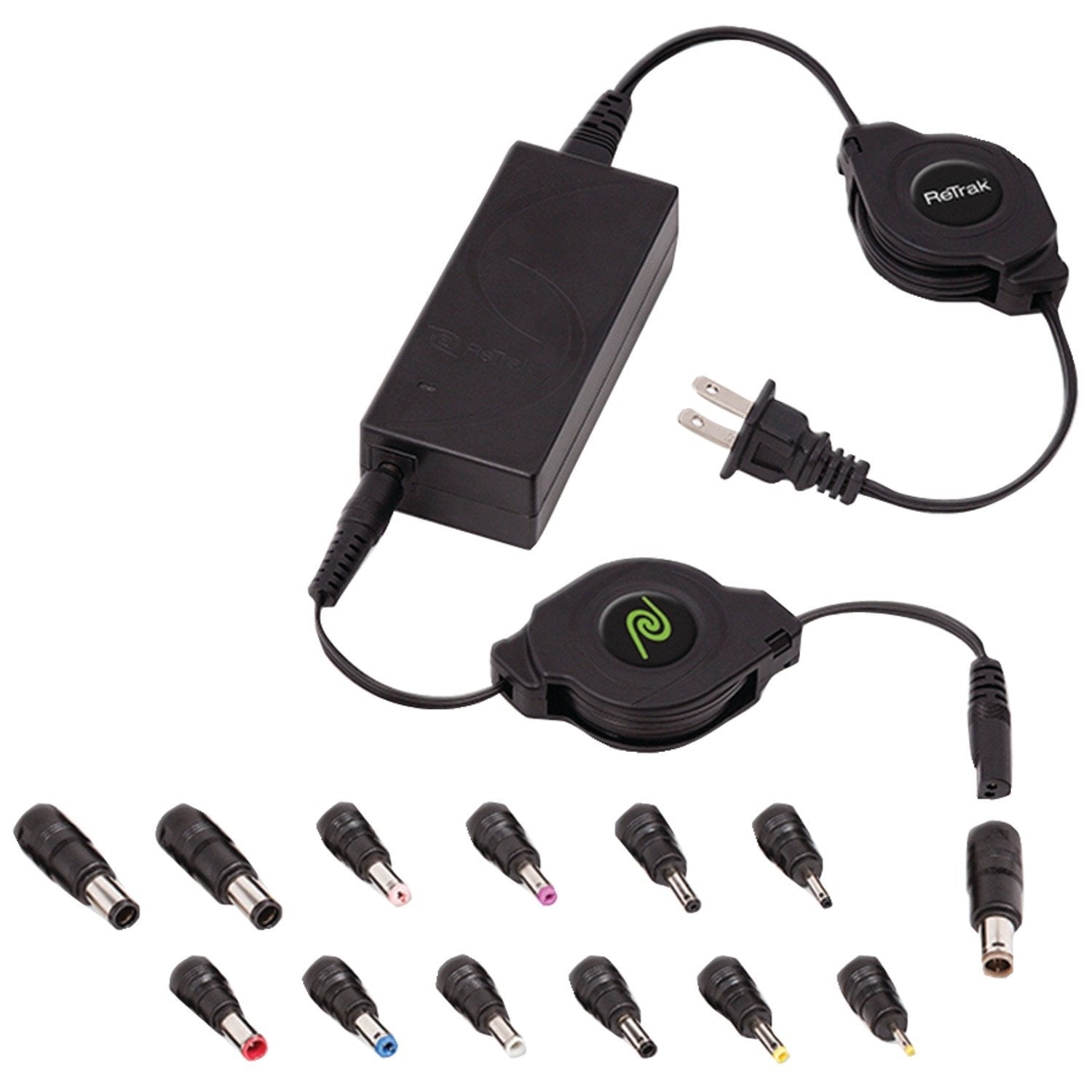 ReTrak Retractable Universal Ultrabook/Netbook/No... Charger, Black (ETCHGNBUNN)